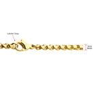 3mm Gold Titanium Figaro Necklace
