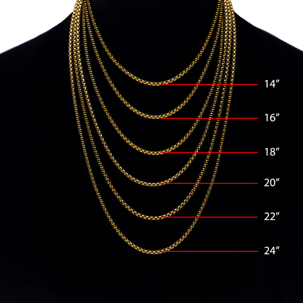 3mm Gold Titanium Figaro Necklace