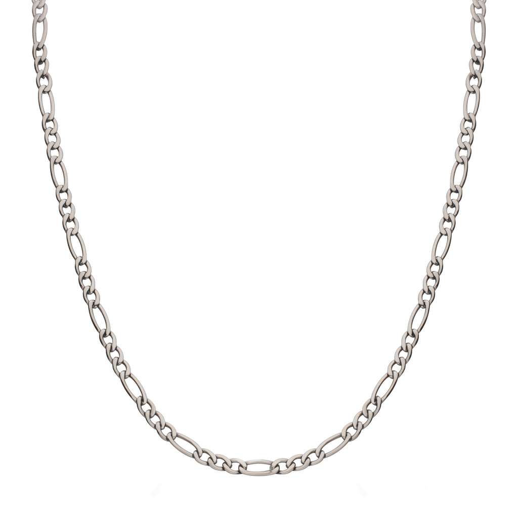 4.7mm Titanium Figaro Necklace