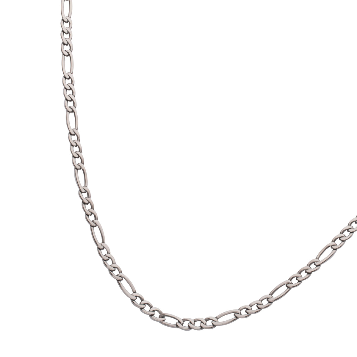 4.7mm Titanium Figaro Necklace