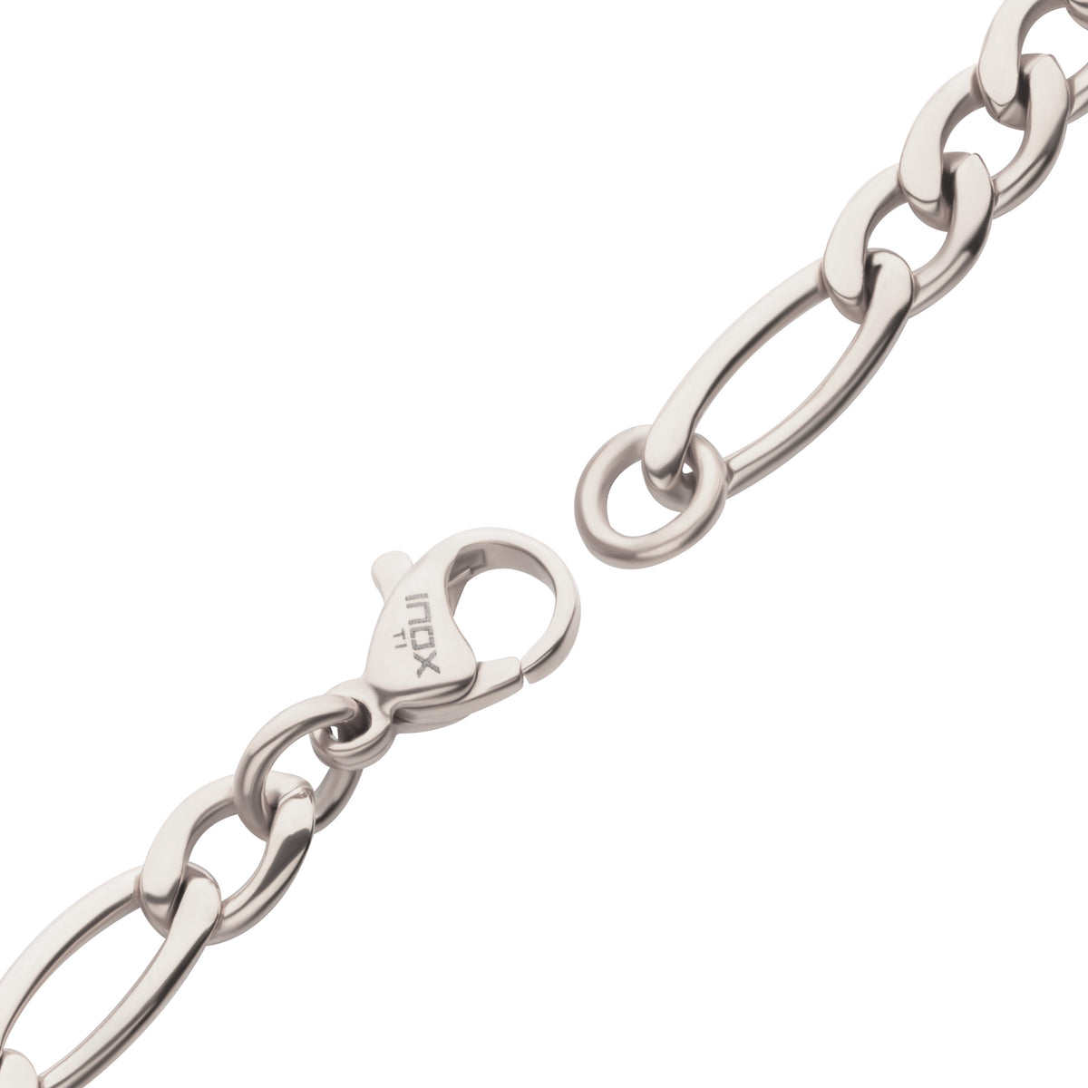 4.7mm Titanium Figaro Necklace