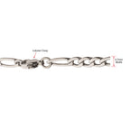 4.7mm Titanium Figaro Necklace