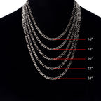 4.7mm Titanium Figaro Necklace