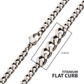 3.5mm Titanium Figaro Necklace