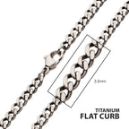 3.5mm Titanium Figaro Necklace