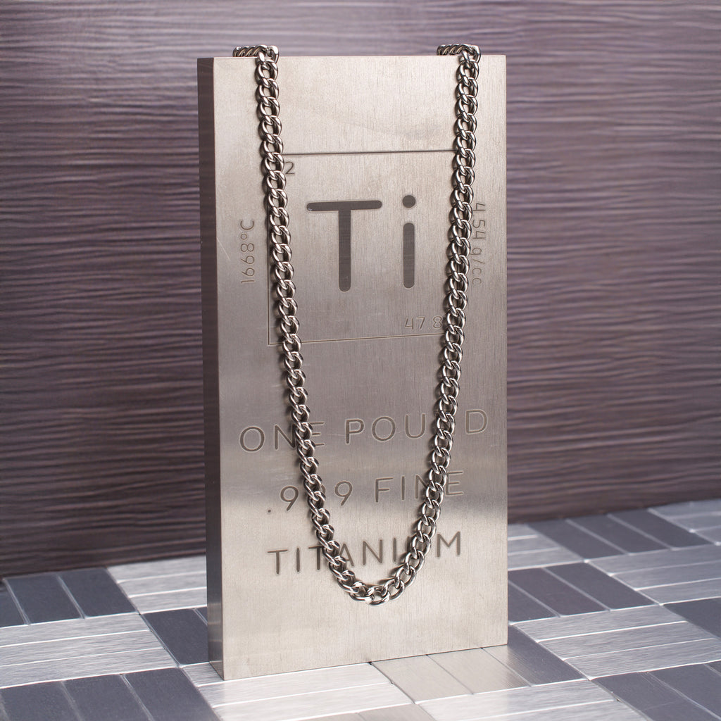 3.5mm Titanium Figaro Necklace