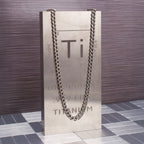 3.5mm Titanium Figaro Necklace