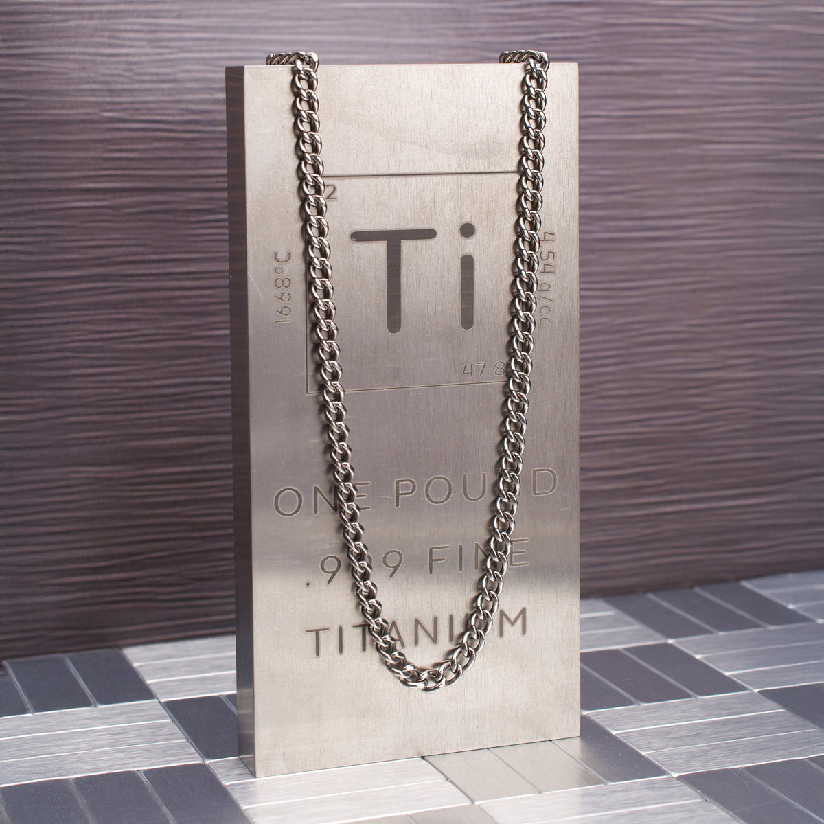 3.5mm Titanium Figaro Necklace