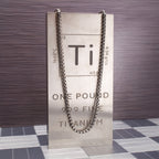 3mm Titanium Figaro Necklace