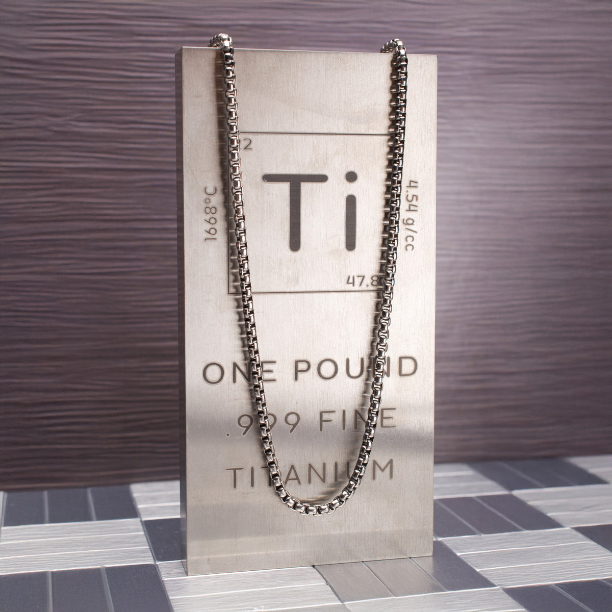 3mm Titanium Figaro Necklace
