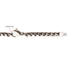 3mm Titanium Figaro Necklace