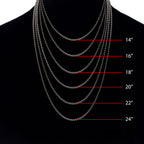 3mm Titanium Figaro Necklace